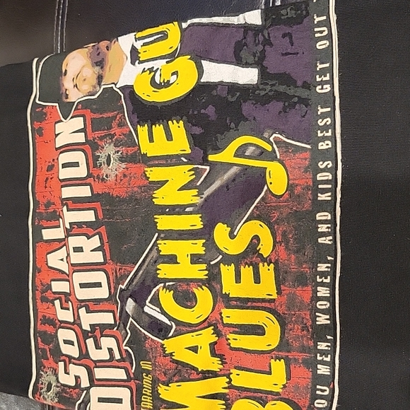 Social Distortion machine gun blue shirt - Picture 1 of 1